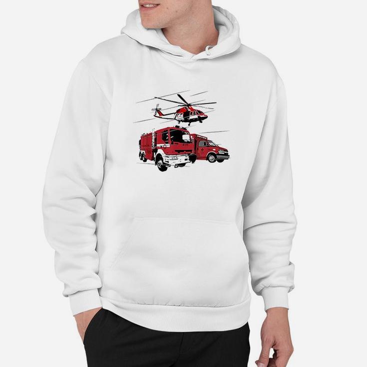 Ems Fire Truck Ambulance Rescue Helicopter Hoodie