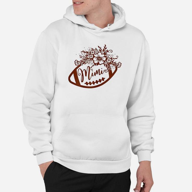 Football Mimi With Floral Patterns Game Day Grandma Lover Hoodie