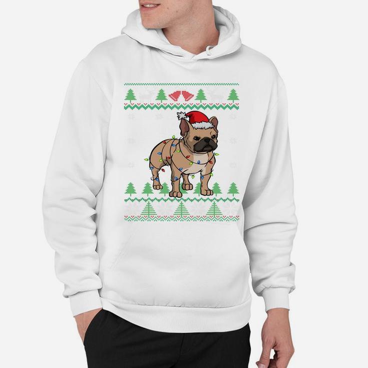 Frenchie Santa Claus | Cute French Bulldog Ugly Christmas Sweatshirt Hoodie