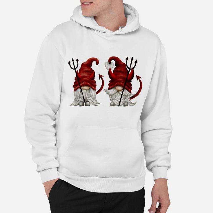 Funny Gnomes With Devil Horns - Cute Gnomies - Fun Hoodie