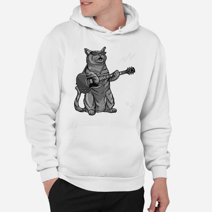 Funny My Cat Listens To Metal Gift For Music Kitten Lovers Hoodie