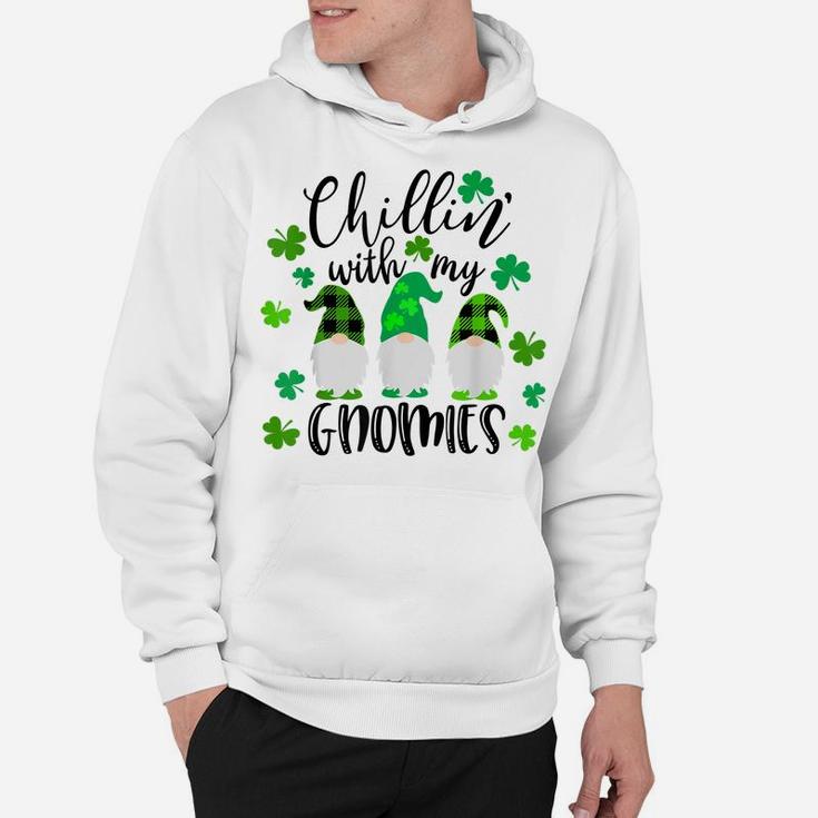 Gnome T Shirt Chillin With My Gnomies Womens St Patricks Day Hoodie
