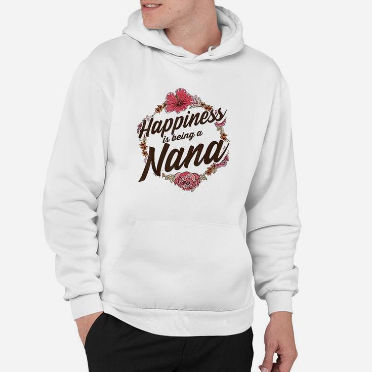Happiness Is Being A Nana Cute Floral Mothers Day Gift Hoodie