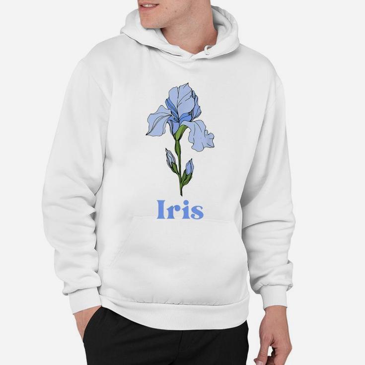 Iris Flower Women's Or Girls Classic Floral Hoodie