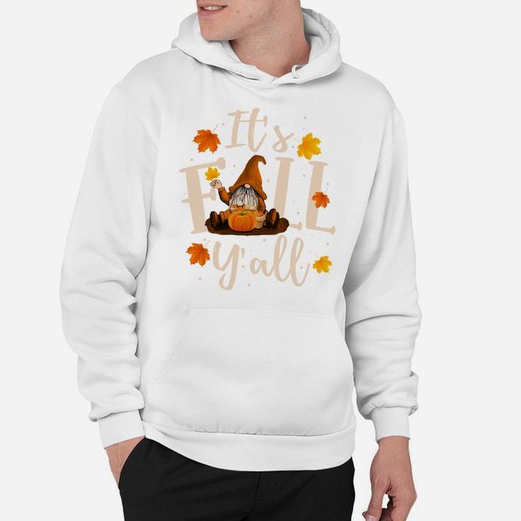 It's Fall Y'all Cute Gnomes Pumpkin Autumn Tree Fall Leaves Sweatshirt Hoodie
