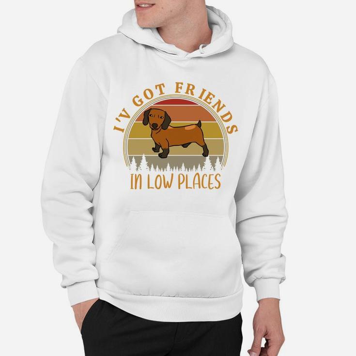 I've Got Friends In Low Places Funny Dachshund Dog Lovers Sweatshirt Hoodie