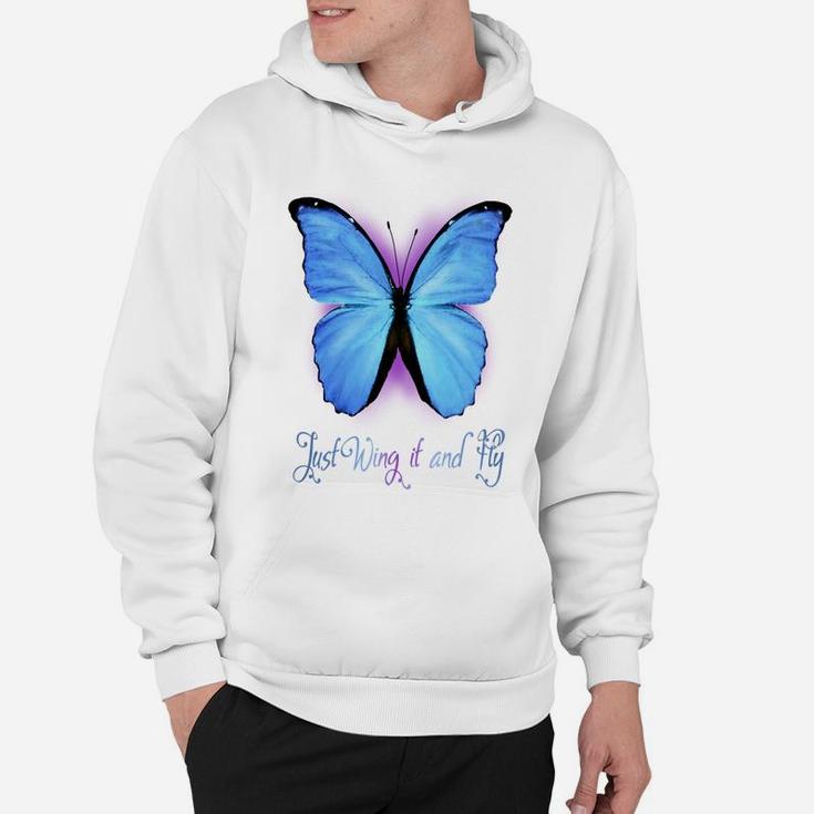 Just Wing It And Fly Women's Butterfly Hoodie