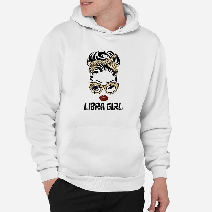 Ki Libra Birthday Zodiac Costume Leopard Prints Gift Girl Hoodie