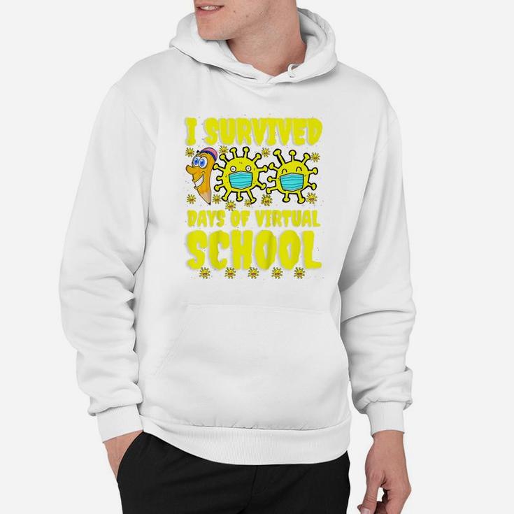 Kids I Survived 100 Days Of Virtual School Students And Teachers Hoodie