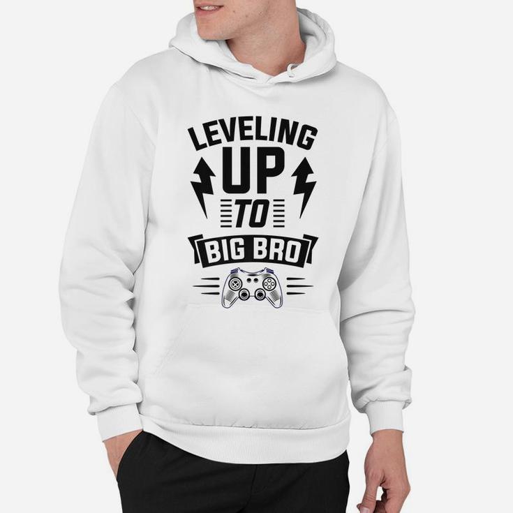 Leveling Up To Big Brother Cool Gamer Christmas Gift Hoodie