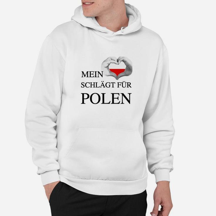 Mein Herz schlägt für Polen Hoodie, Patriotisches Design