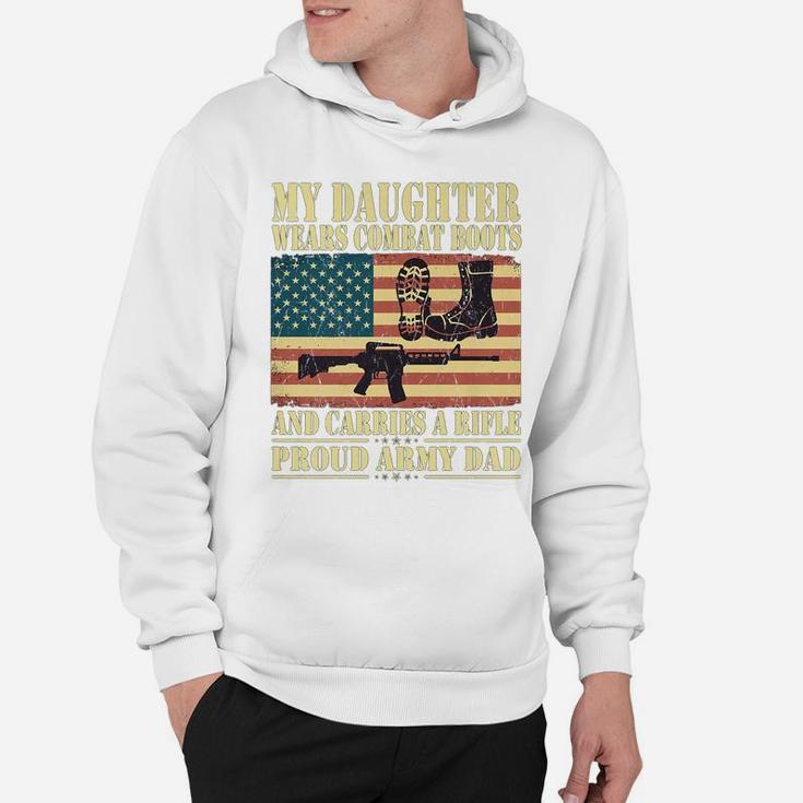 Mens My Daughter Wears Combat Boots - Proud Army Dad Father Gift Hoodie
