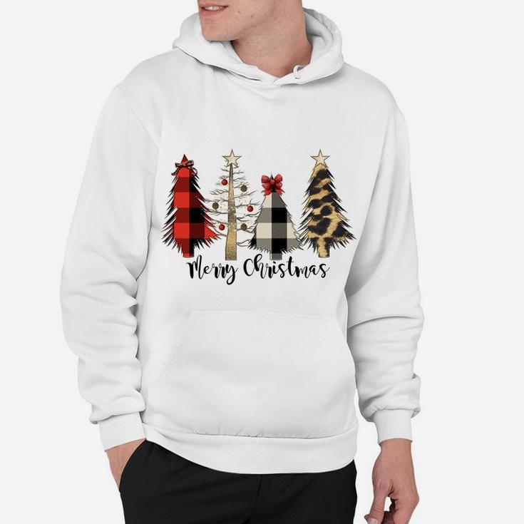Merry Wild Farmhouse Christmas With Leopard Trees Hoodie