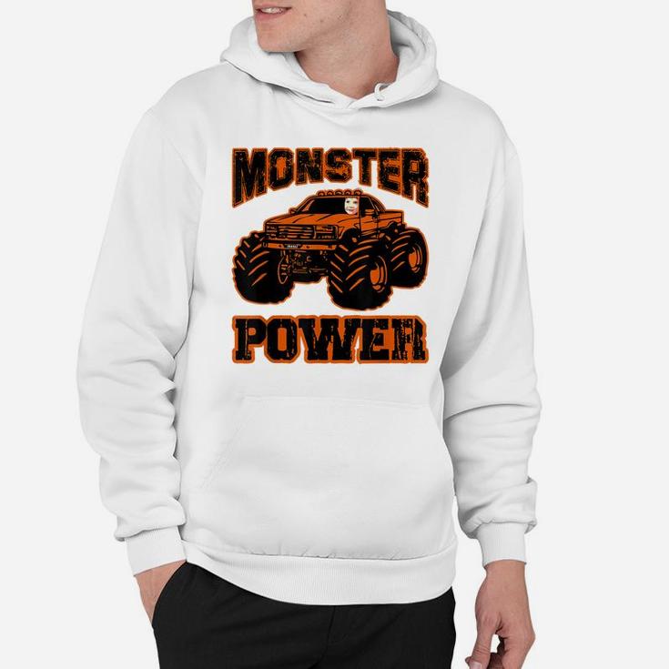Monster Power Boy In Monster Truck Hoodie