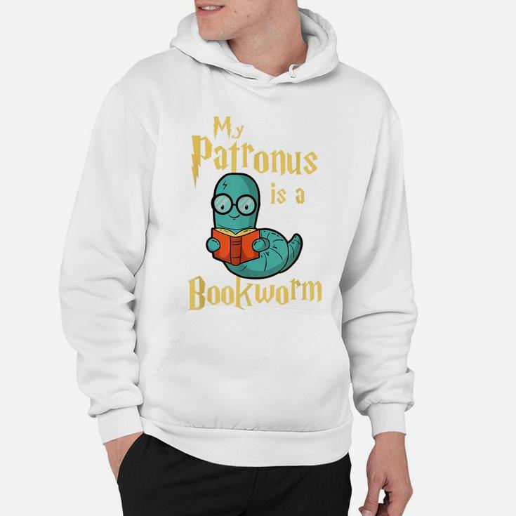 My Patronus Is A Bookworm - Funny Book Lover Gift & Reading Hoodie