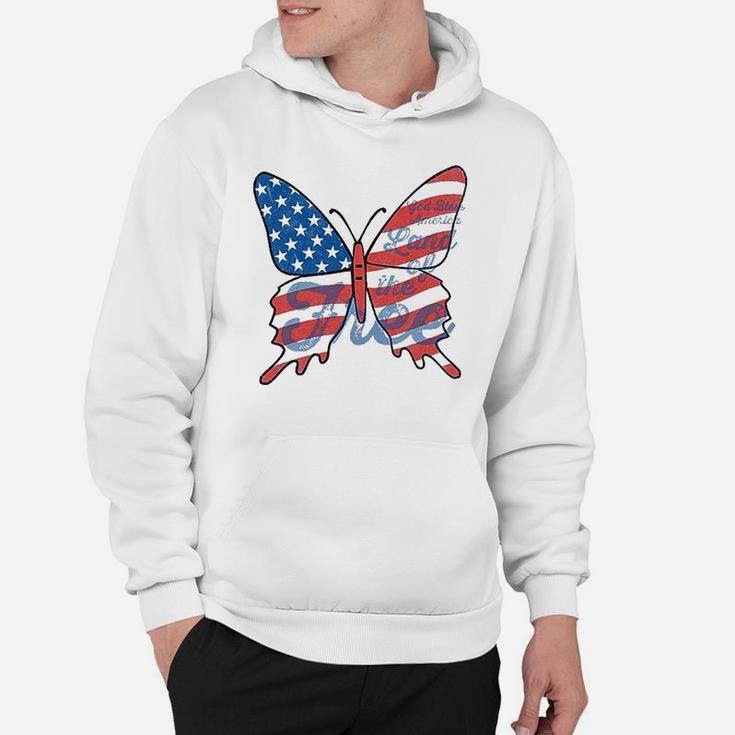 Patriotic Butterfly Youth Hoodie