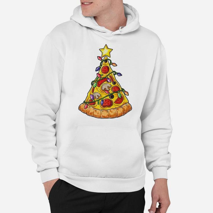 Pizza Christmas Tree Lights Xmas Men Boys Crustmas Gifts Hoodie
