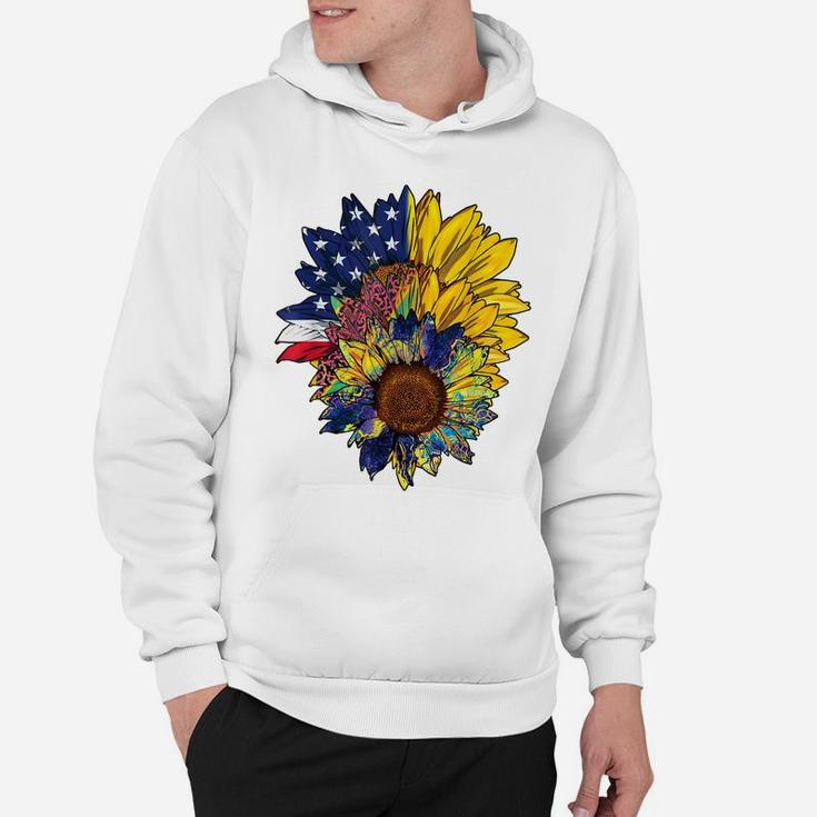 Plus Size Graphic Sunflower Painting Bouquet Flower Lovers Hoodie