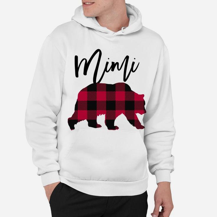 Red Buffalo Plaid Mimi Bear - Christmas Gift For Grandma Sweatshirt Hoodie