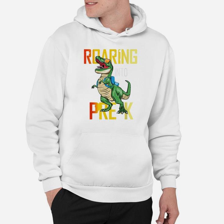 Roaring Into Pre-K T Rex Dinosaur Back To School Boys Hoodie