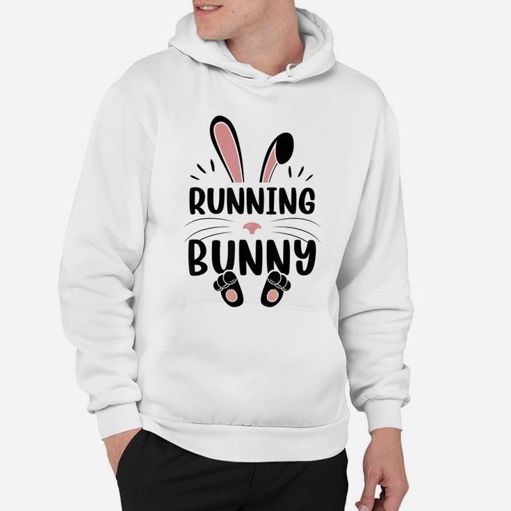 Running Bunny Funny Matching Easter Bunny Egg Hunting Hoodie