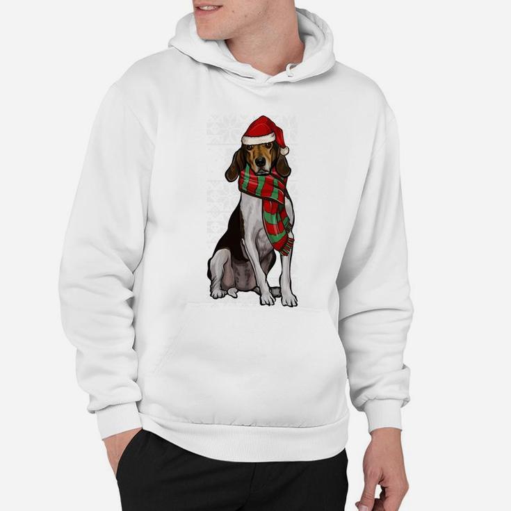 Santa Hat Xmas Treeing Walker Coonhound Ugly Christmas Sweatshirt Hoodie
