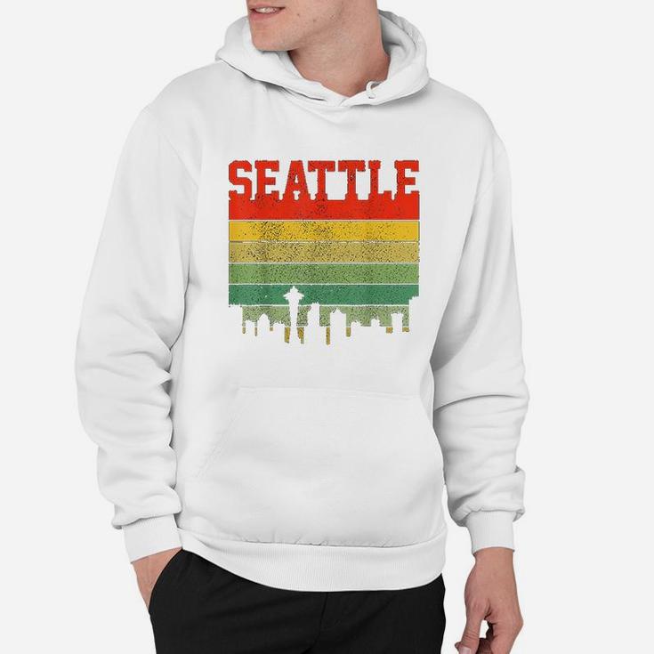 Seattle Skyline Vintage Washington Hoodie