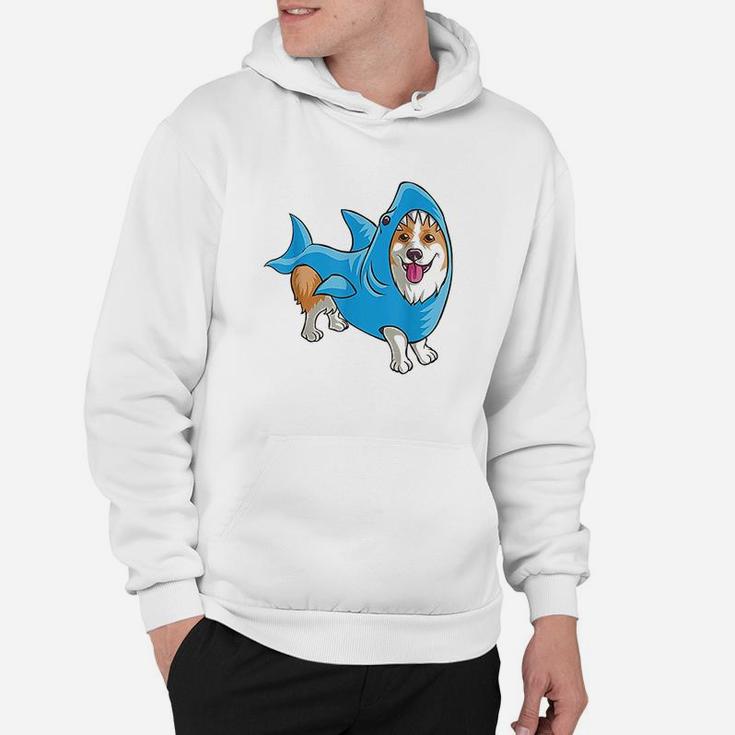 Shark Corgi Funny Dog Suit Puppy Great White Gift Hoodie