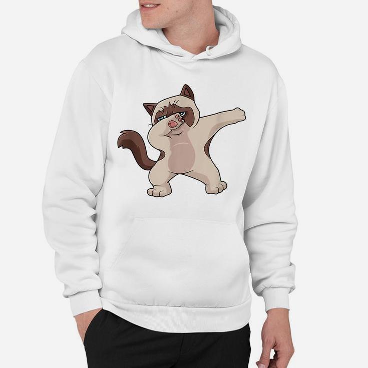 Siamese Cat Dabbing For Kids Birthday Party Gift Hoodie