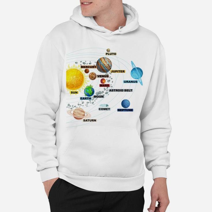 Solar System Planets - Astronomy Space Science - Girls Boys Sweatshirt Hoodie