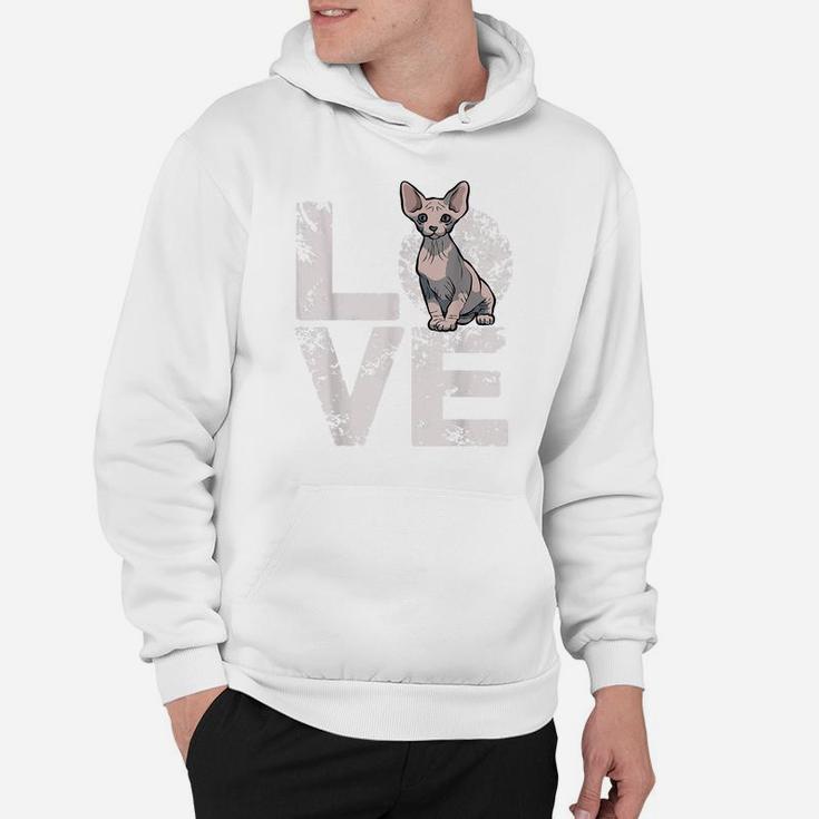 Sphynx Cat Hairless Cat Lovers Owner Valentines Day Gift Hoodie