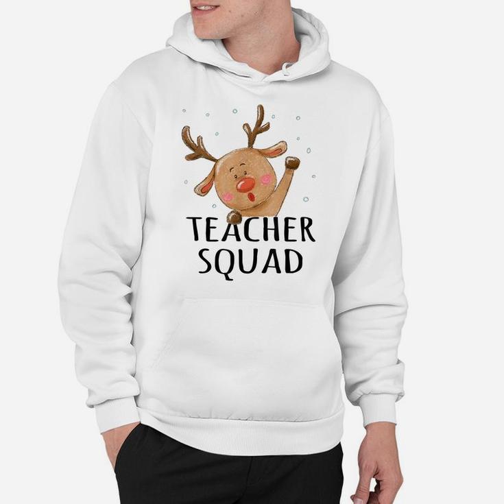 Teacher Squad Reindeer Funny Teacher Christmas Xmas Cute Hoodie