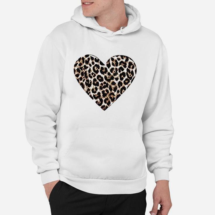 Valentine Day Love Heart Leopard Hoodie
