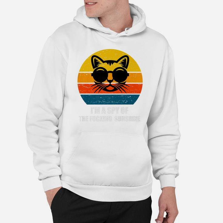 Vintage Black Cat Lover,Retro Cats I'm A Spy Of The Sunshine Hoodie