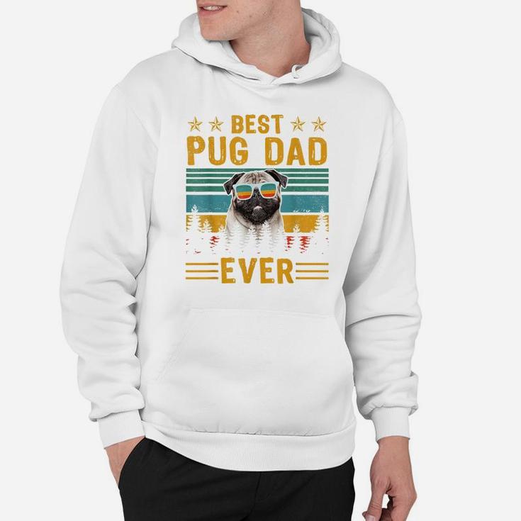 Vintage Retro Best Pug Dad Ever Dog Lover Father's Day Hoodie