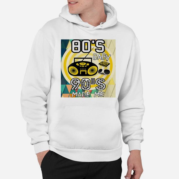 Womens 80S Baby 90S Made Me Classic Vintage Retro Graphic Hoodie