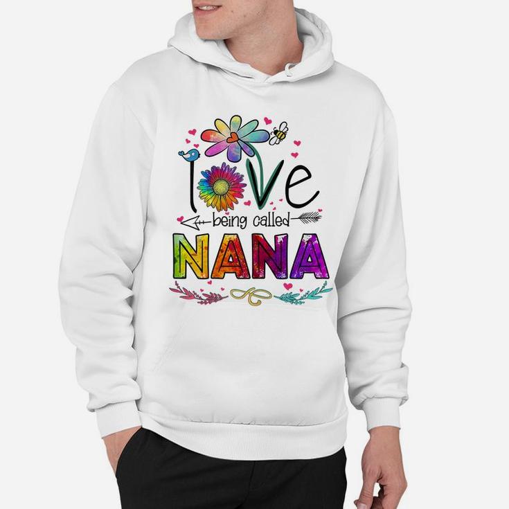 Womens I Love Being Called Nana Daisy Flower Cute Mother's Day Hoodie