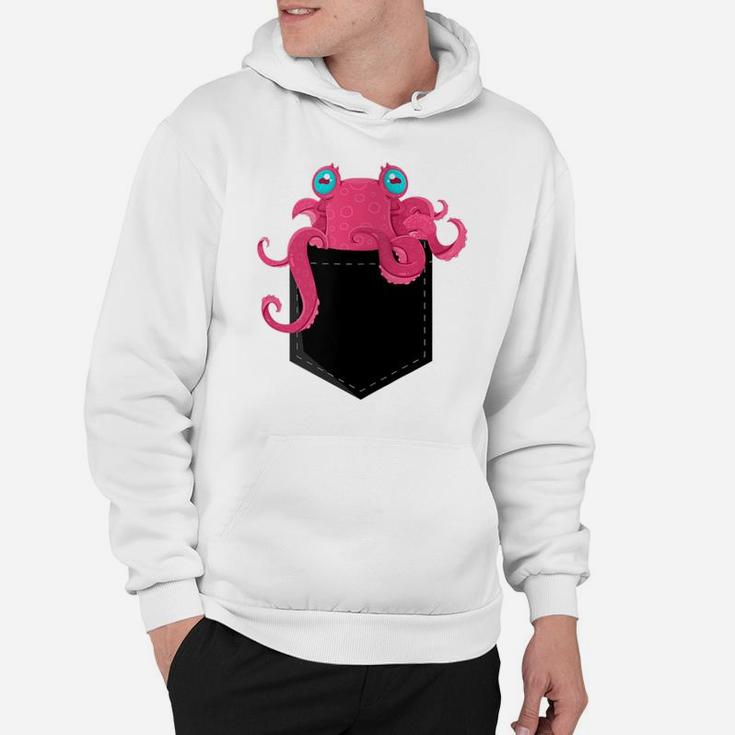 Womens Little Cthulhu Kraken Octopus In A Pocket Hoodie