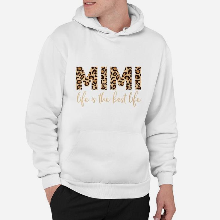 Womens Mimi Life Shirt For Grandma Mothers Day Gift Leopard Funny Hoodie