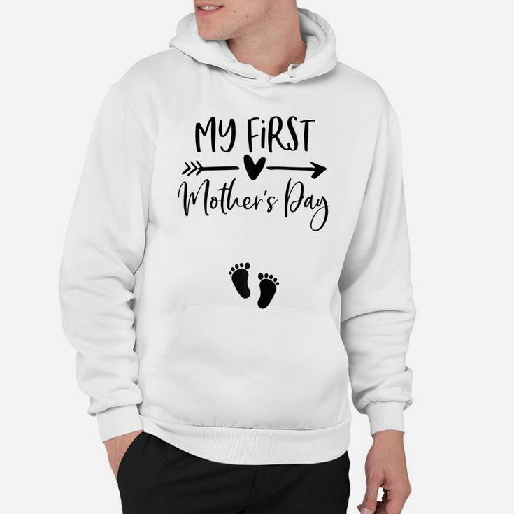 Womens My First Mothers Day Pregnancy Announcement Shirt Mom To Be Hoodie
