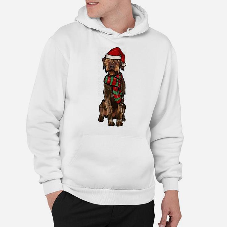 Xmas Wirehaired Pointing Griffon Santa Claus Ugly Christmas Sweatshirt Hoodie