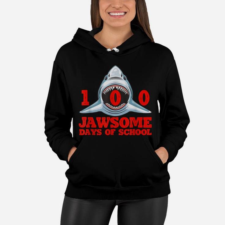 100 Jawsome Days Of School Project Shark Teacher Boy Girl Women Hoodie