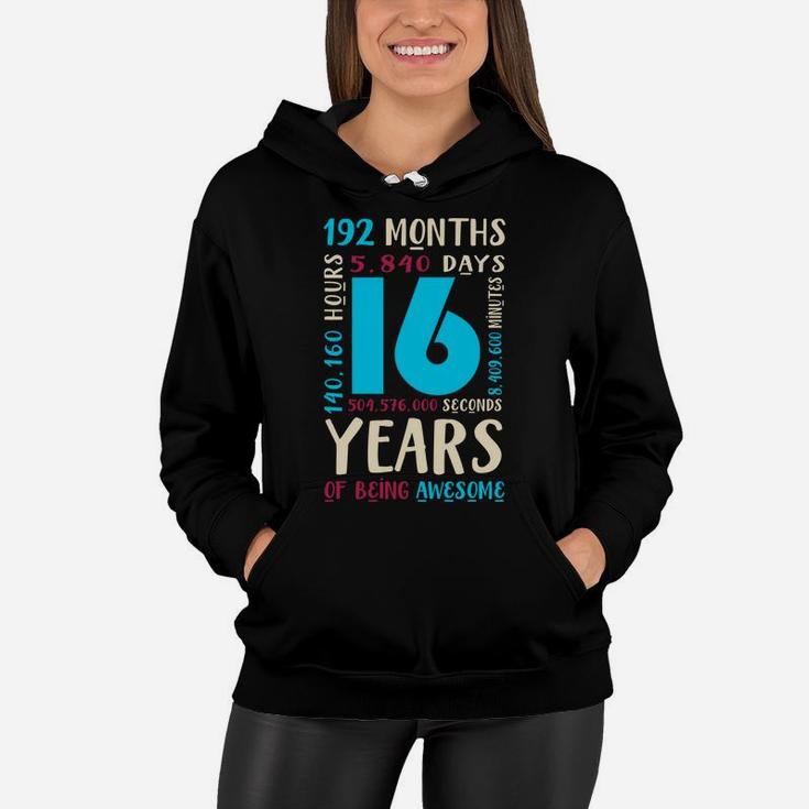 16Th Birthday Shirt Kids Gift 16 Year Old Boys Girls Sixteen Sweatshirt Women Hoodie