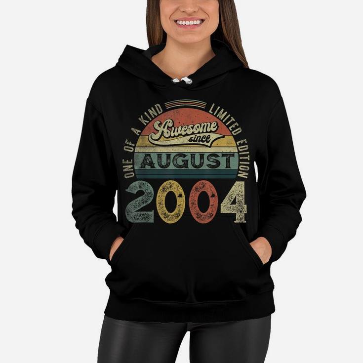 17Th Birthday Decorations August 2004 Boy Girl 17 Years Old Women Hoodie