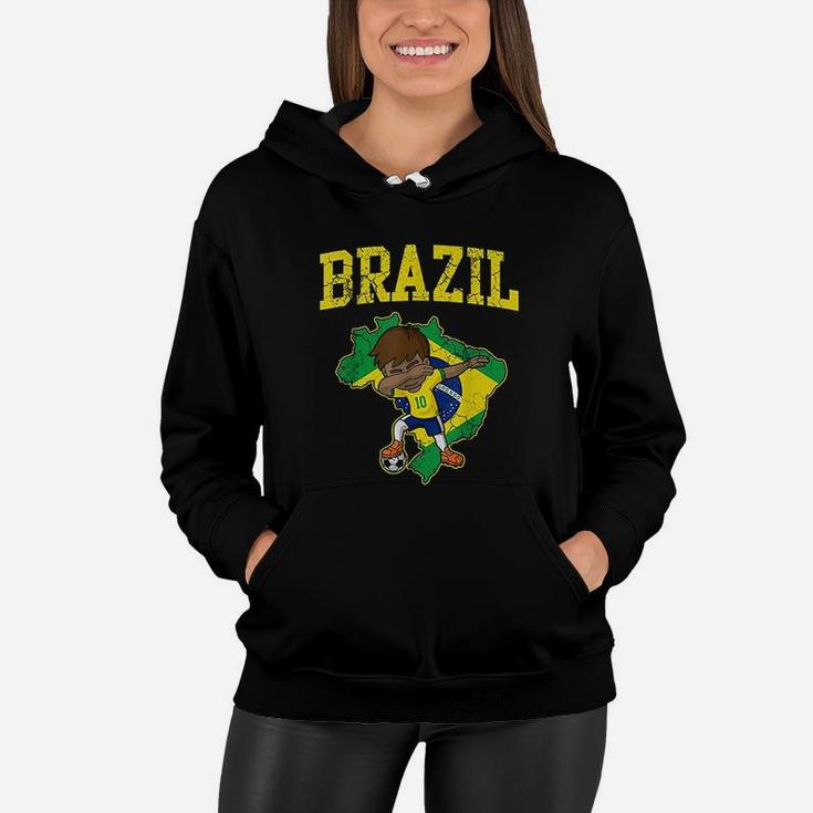 Brazil Soccer Boy Women Hoodie