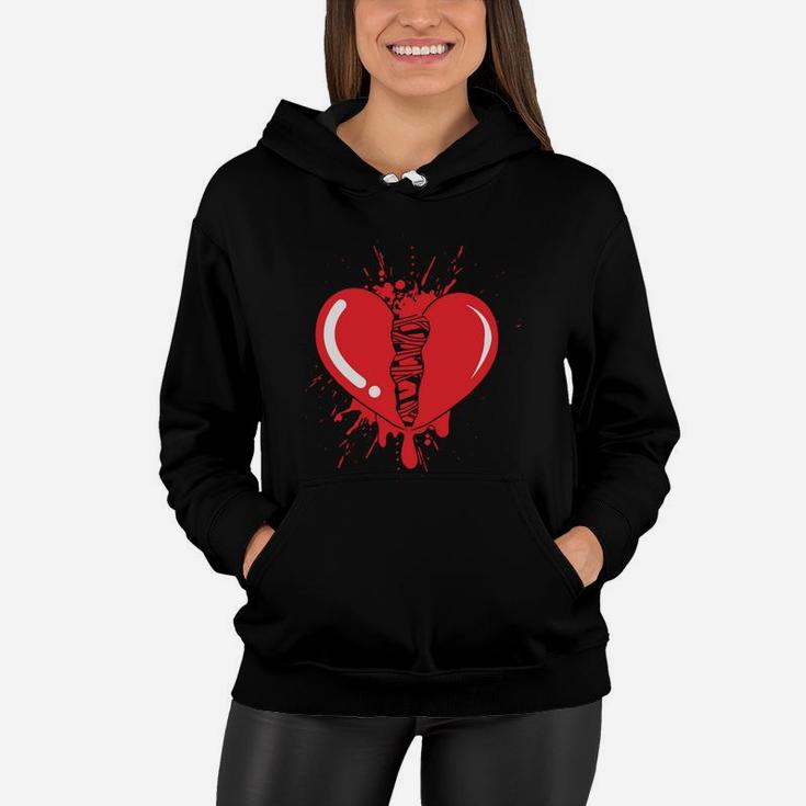 Broken Heart Gift For Valentines Day Happy Valentines Day Women Hoodie