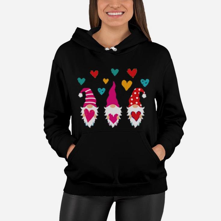 Cute Gnomes Holding Hearts Valentines Day Boys Girls Shirt Women Hoodie