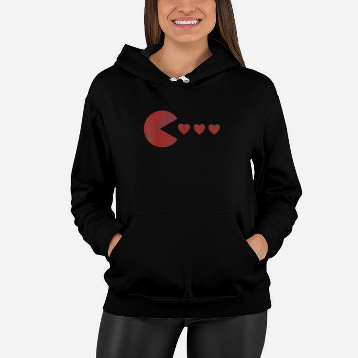 Cute Valentines Day For Girls Boys Gamer Hearts Women Hoodie