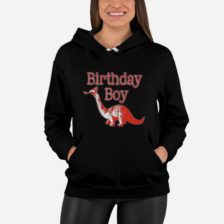 Dinosaur Birthday Boy Women Hoodie
