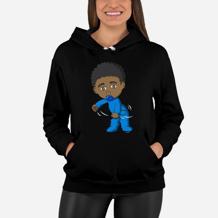 Gender Reveal Party Team Boy Cute Flossing Black Baby Floss Sweatshirt Women Hoodie